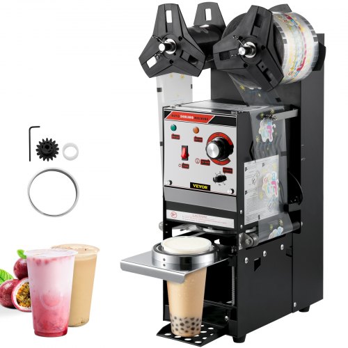 

VEVOR Semi-automatic Cup Sealing Machine Cup Sealer Black 300-500 Cups/Hour