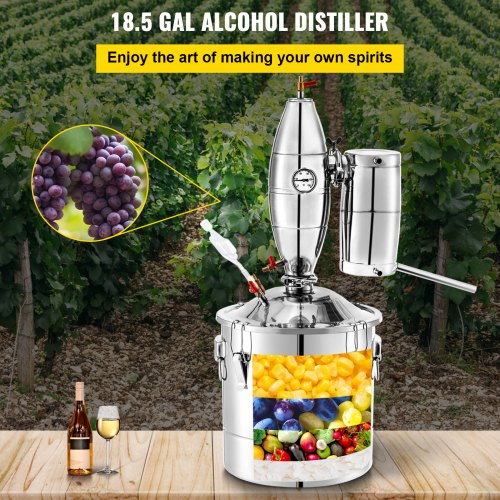 Details about   20L Wine Alcohol Water Distiller Wine Distilling Machine Stainless Steel Silver 