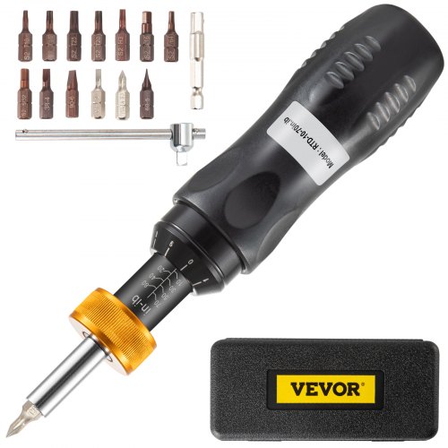 

VEVOR Adjustable Torque Screwdriver 1/4" Hex 10-70 in/lb W/1 in-lb Increment