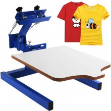 VEVOR Screen Printing Machine, 55x45cm Desktop Silk Screen Printing Machine, 17.7X 21.7 Inch T-Shirt Printing Machine, Manual Screen Printing Press for Clothing, Fabrics, Metals (1 Color 1 Station)