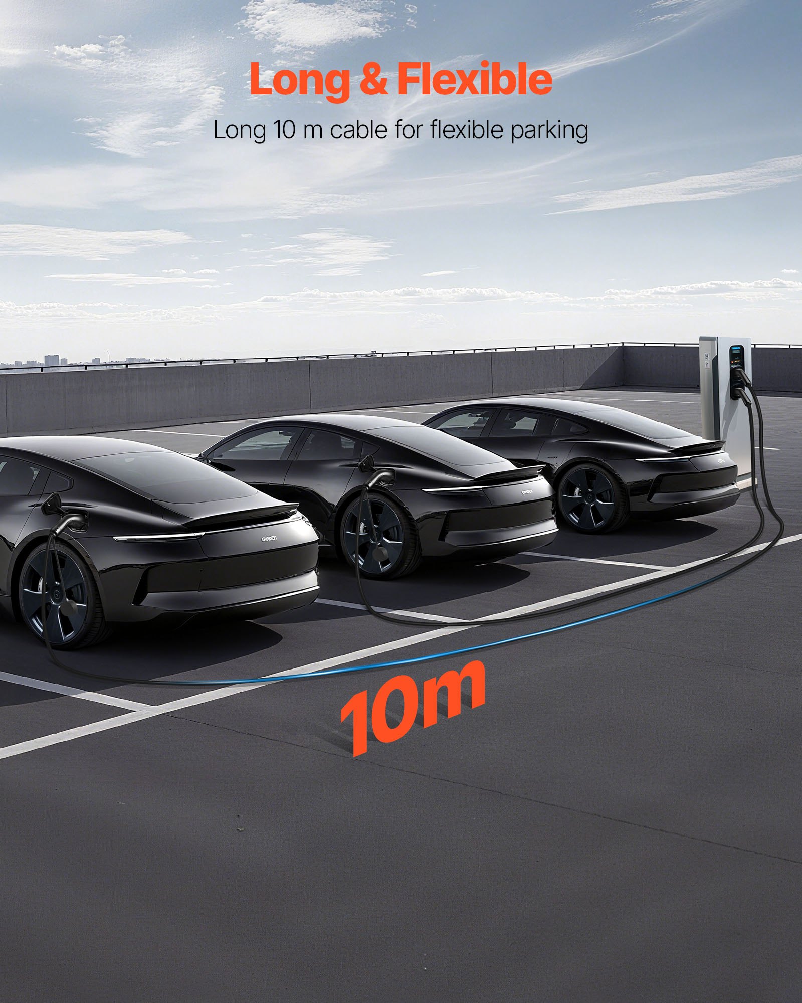 EV laadija pikenduskaabel, 10 m, 11 kW