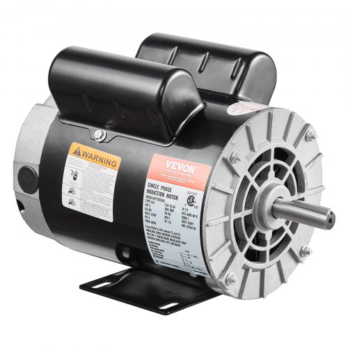 VEVOR 3HP Air Compressor Electric Motor, 230V 15.5 Amps, 56 Frame 3450RPM, 5/8" Keyed Shaft, 1.88" Shaft Length, Single Phase, CW/CCW Rotation (Factor