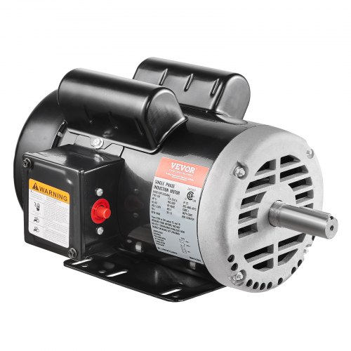 VEVOR 5HP Air Compressor Electric Motor, 230V 25 Amps, 56HZ Frame 3450RPM, 7/8" Keyed Shaft, 2.25" Shaft Length, Single Phase, CCW/CW (Factory Setting