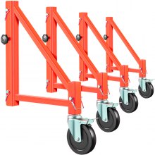 VEVOR Scaffold Outrigger Outrigger Set 18" x 18" 4 Pcs w/ Locking Pin and Wheels