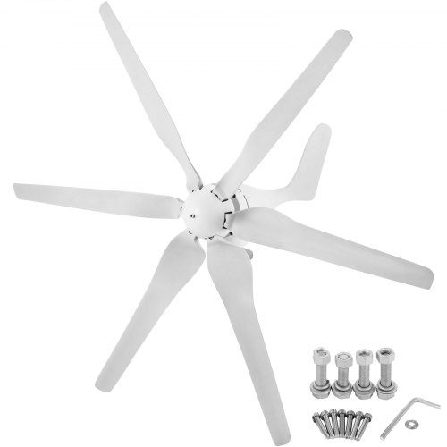 300w Wind Generator Dc 12v 6blades Wind Turbine With Charge Controller