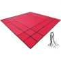 Vevor Flatbed Tarps Flatbed Truck Tarp 18oz 16x24 Foot Red Tarp With D Rings