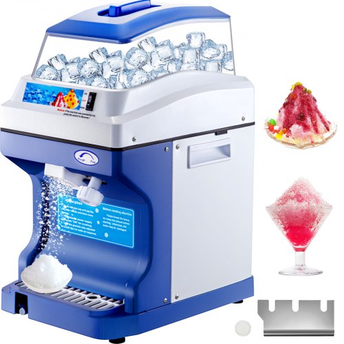 VEVOR Commercial Ice Shaver 441 LBS/H Ice Shaving Capacity, Ice Shaving Machine with 5L Hopper, Ice Shaver Machine Electric 300W Snow Cone Maker 320 RPM Rotate Speed, Shaved Ice Maker Machine