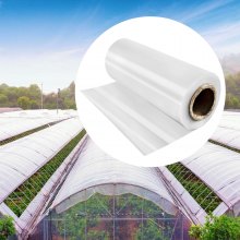 15x40FT Greenhouse Polyethylene Film Replacement Clear Plastic Sheeting Cover