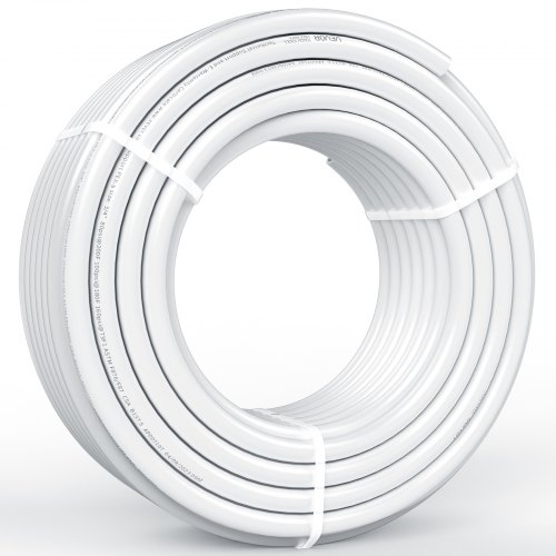 

VEVOR PEX Pipe 3/4 Inch, 100 Feet Length PEX-B Flexible Pipe Tubing for Potable Water, Pex Water Lines for Hot/Cold Water & Easily Restore, Plumbing Applications with Free Cutter & Clamps ,White
