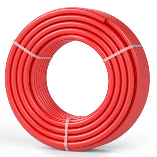 

VEVOR PEX Pipe 3/4 Inch, 100 Feet Length PEX-B Flexible Pipe Tubing for Potable Water, Pex Water Lines for Hot/Cold Water & Easily Restore, Plumbing Applications with Free Cutter & Clamps ,Red