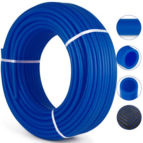 

VEVOR 3/4" PEX Tubing 300Ft Non-Barrier PEX Pipe Blue Pex-b Tube Coil for Hot and Cold Water Plumbing Open Loop Radiant Floor Heating System PEX Tubing (3/4" Non-Barrier, 300Ft/Blue)
