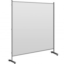 VEVOR Office Partition 71" W x 14" D x 72" H Room Divider Wall w/ Thicker Non-See-Through Fabric Office Divider Steel Base Portable Office Walls Dividers Gray Room Partition for Room Office Restaurant