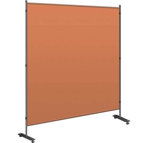 VEVOR Office Partition 71" W x 14" D x 72" H Room Divider w/ Thicker Non-See-Through Fabric Office Divider Portable Office Divider Reddish Brown Room Partition for Room Office Restaurant