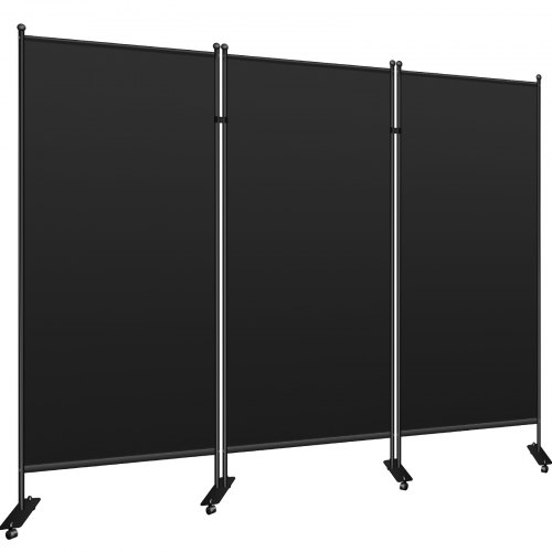 VEVOR Office Partition 89 W X 14 D X 73 H Room Divider Wall 3-Panel Office Divider Folding Portable Office Walls Divider With Non-See-Through Fabri
