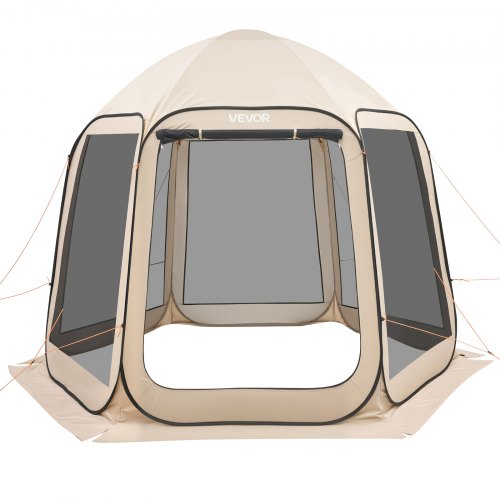 VEVOR Screen House Tent, 10 x 9.2 ft, 4-8 Person Pop Up Screen Tent, Portable Screened in Canopy with Carry Bag, Netting Sides, Ground Stakes, for Gar