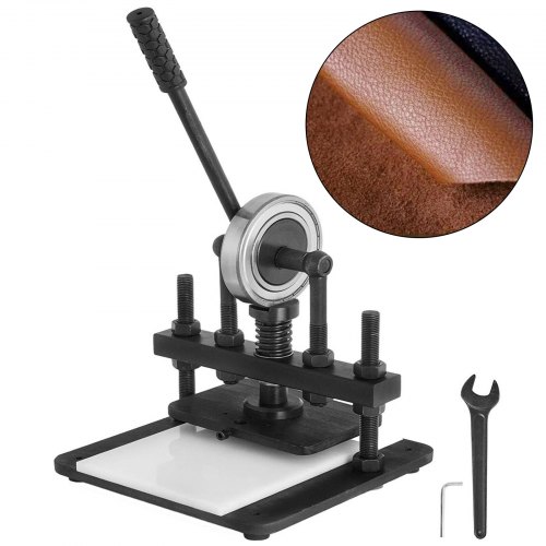 Leather Cutting Machine 200x140mm Nylon Pad Adjustable Embossing Machines