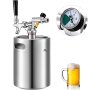 VEVOR 5L Mini Keg Faucet Pressurized Growler Home Brewing Kit Beer Dispenser