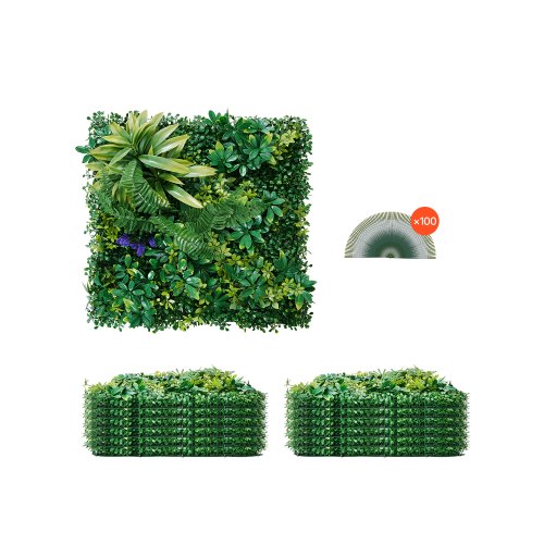 

VEVOR Artificial Grass Wall Panels 12 PCS 20 x 20 inch 3D Greenery for Decor