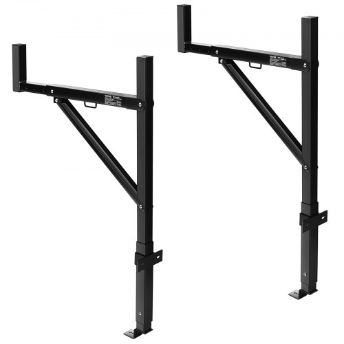 VEVOR Truck Rack, 19-34inch Extendable Truck Ladder Rack, 38.6″-43.6″ Adjustable Height, 250 lbs Capacity Steel Ladder Rack for Truck, Heavy Duty Truc