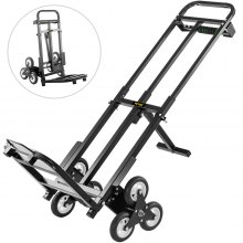 VEVOR Stair Climbing Cart 460lbs Capacity, Portable Folding Trolley with 6 Wheels, Stair Climber Hand Truck with Adjustable Handle for Pulling, All Terrain Heavy Duty Dolly Cart for Stairs
