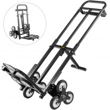 VEVOR Stair Climbing Cart 460lbs Capacity, Portable Folding Trolley With 5Inch and 1.5Inch Wheels, Stair Climber Hand Truck With Adjustable Handle, All Terrain Heavy Duty Dolly Cart For Stairs(02-03)