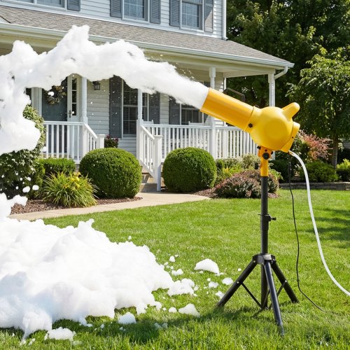 

VEVOR Foam Machine, Handheld Spray Foam Cannon Party Machine, Bubble Cannon with Fan & Triangular Structure, Dense Foams Maker for Gatherings, Backyard, Celebrations & Party, Continuous Foams Output