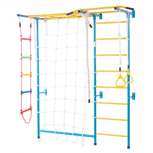 

Wall Gym for Kids 7 in 1 Steel Indoor Kids Gym for Exercise Climbing Toys