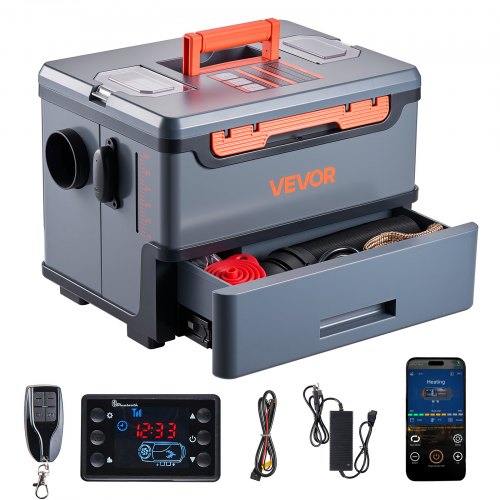 VEVOR Diesel Heater Portable Diesel Air Heater 8KW DC 12V/24V Bluetooth 5 L