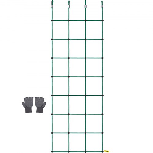 

VEVOR Climbing Cargo Net, 30" x 89" Climbing Net, Polyester Playground Climbing Cargo Net, Rope Ladder, Swingset, Large Military Climbing Cargo Net for Kids & Adult, Indoor & Outdoor, Treehouse, Green