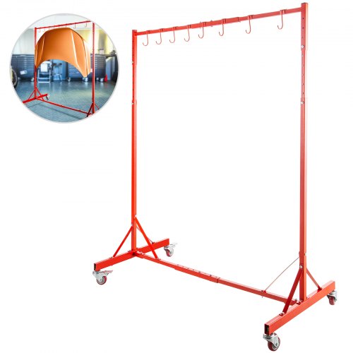 Automotive Spray Painting Rack Stand, Auto Body Shop Paint Booth Hood Parts