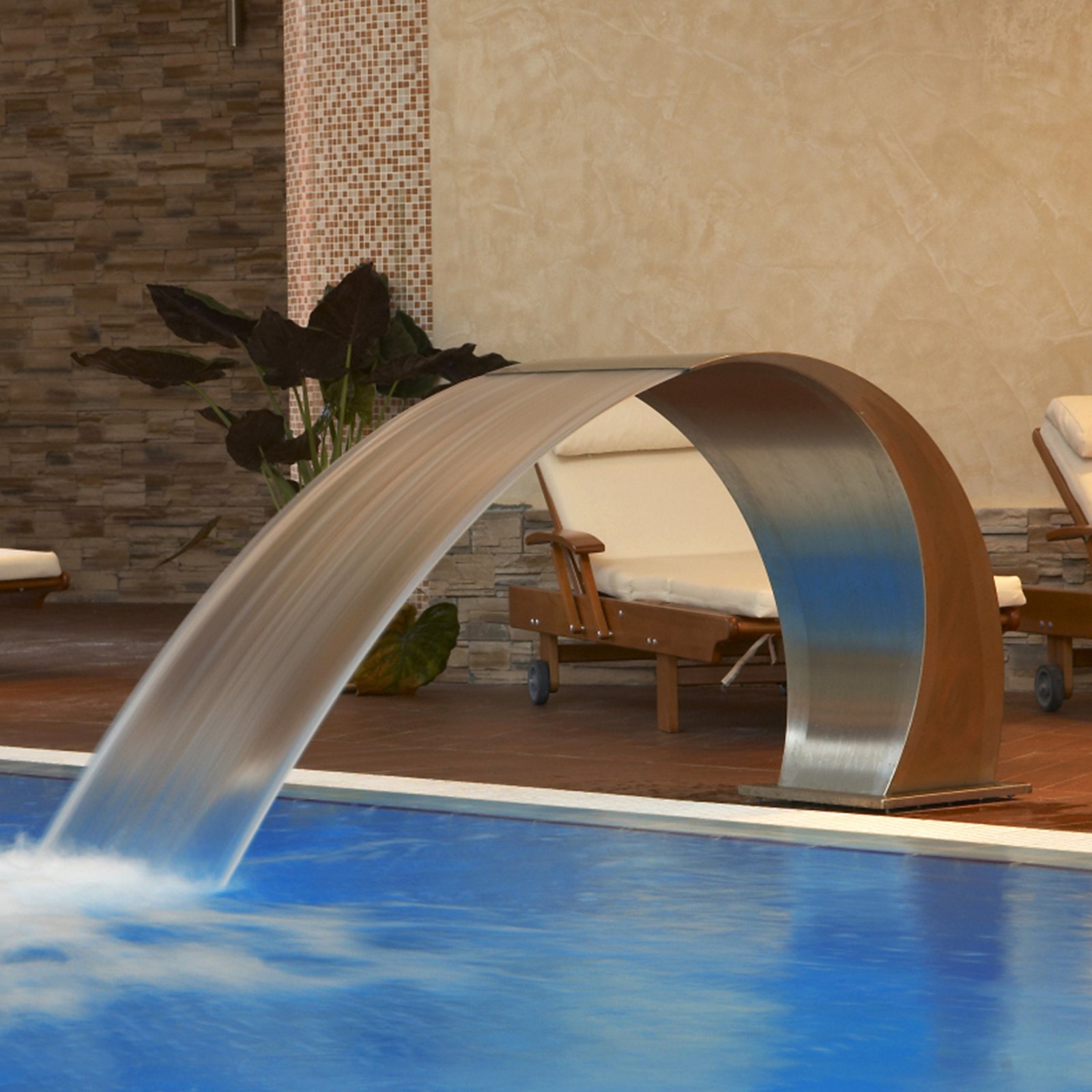 11.8" Swimming Pool Waterfall Fountain SS304 Water Feature Garden Waterfall от Vevor Many GEOs
