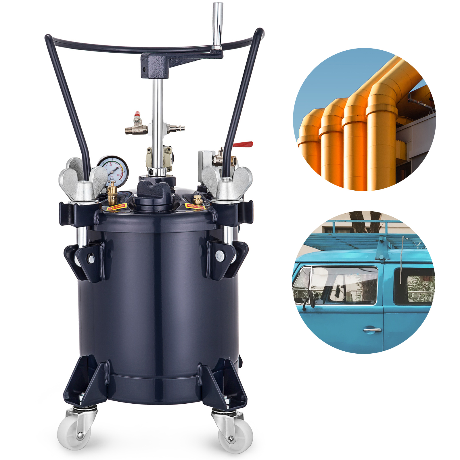 VEVOR Pressure Pot 2.5 Gallon 10 Liters Spray Paint Pressure Pot Tank