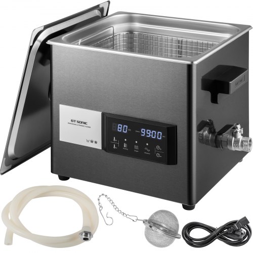 Vevor Touch Ultrasonic Cleaner Ultrasonic Cleaning Machine 13l Stainless Steel
