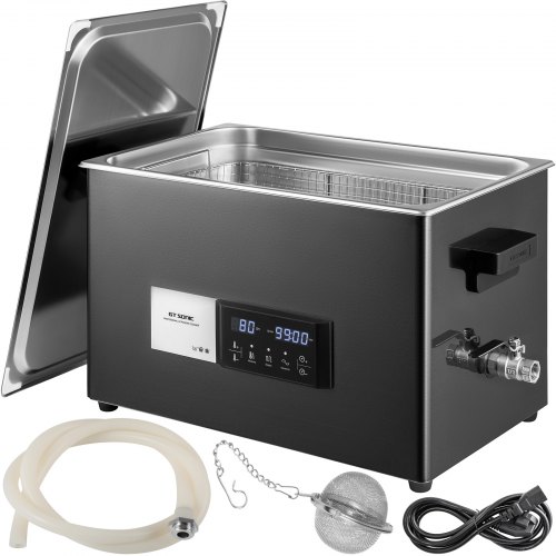 Vevor Touch Ultrasonic Cleaner Ultrasonic Cleaning Machine 27l Stainless Steel