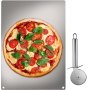 VEVOR Baking Steel Pizza, Rectangle Steel Pizza Stone, 14" x 20" Steel Pizza Plate, 0.4"Thick Steel Pizza Pan, High-Performance Pizza Steel for Oven, Baking Surface for Oven Cooking and Baking