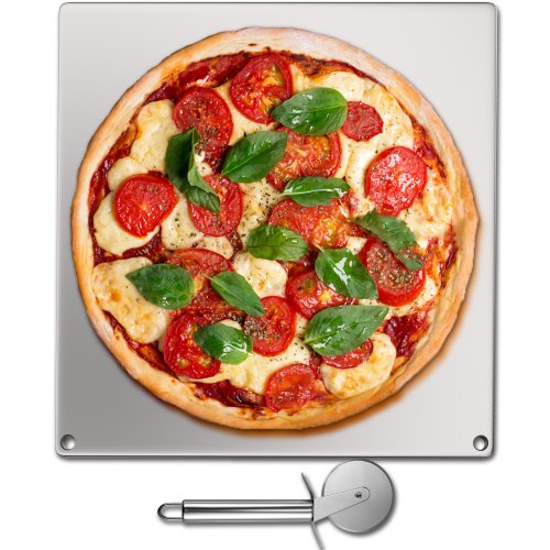 VEVOR Pizza Steel Baking Stone,Rectangle Steel Pizza Pan,16" x 14" x 0.2" Steel Pizza Plate,High-Performance Pizza Steel for Grill and Oven,Baking Surface for Oven Cooking and Baking.