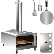 Vevor Pellet Pizza Oven, Pizza Oven Outdoor Stainless Steel Portable Pizza Oven