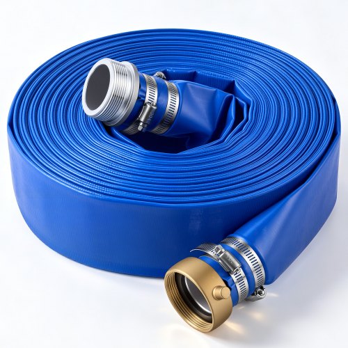 Vevor Discharge Hose 2" X 100 Ft PVC Lay Flat Backwash Water Pump Hose, For Swimming Pool Sand Filter & Sump Pump, Water Transfer Drainage, Weather &-image