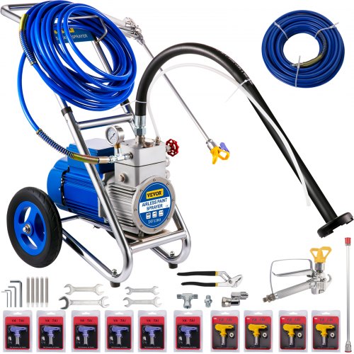 VEVOR Commercial Airless Paint Sprayer 1500W Electric Painting Machine 4L/Min