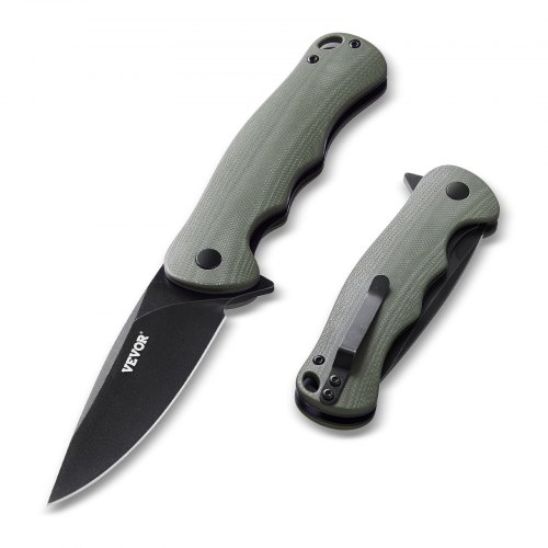 

Folding Pocket Knife 3.5 in/8.8 cm D2 Steel Blade G10 Handle Pocket Clip