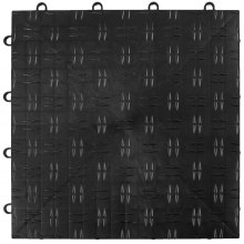 Vevor Garage Tiles Interlocking Garage Floor Covering Tiles 12x12" 50 Pack Black