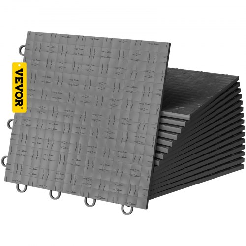 VEVOR Garage Floor Tiles 12"x12" Garage Floor Covering Tiles 25 Pack Graphite Diamond Plate Garage Flooring Tiles Slide-Resistant Modular Garage Flooring 55000lbs Capacity for Basement Gym