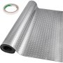 VEVOR Garage Floor Mat Garage Flooring Roll 3.9x6.5ft Anti-Slip Silver PVC Vinyl