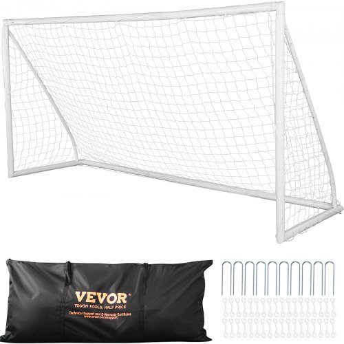 VEVOR Portable Soccer Goal, 12x6 ft Soccer Net, Adults Kids Backyard Soccer Net, Large Practice Soccer Net, Youth Training Soccer Goal Set, All-Weathe