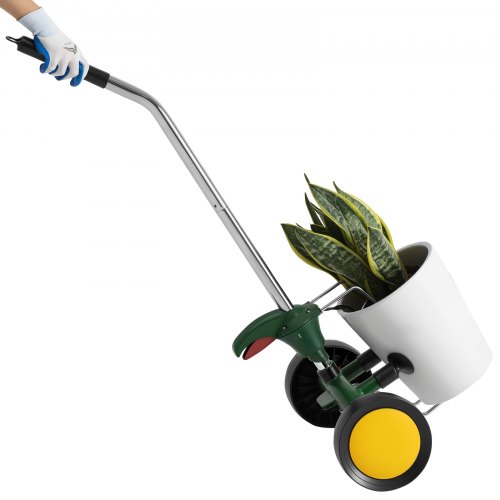 

VEVOR Garden Pot Mover, Heavy Duty Plant Dolly Cart with Adjustable Grabbing Arm, Max 143 LBS Weight Capacity, Potted Plant Mover Dolly with Suction Cup and Secure Lock, Fits for Indoor & Outdoor Use
