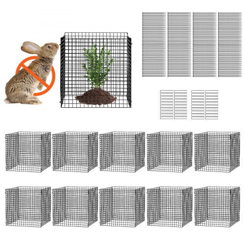 

VEVOR 10 Pack Plant Protector from Animals 12'' x 12'' Plant Cage for Vegetables