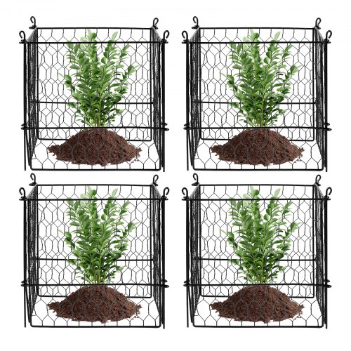 

VEVOR 5 Pack Plant Protector from Animals 340 mm x 340 mm Metal Plant Cage