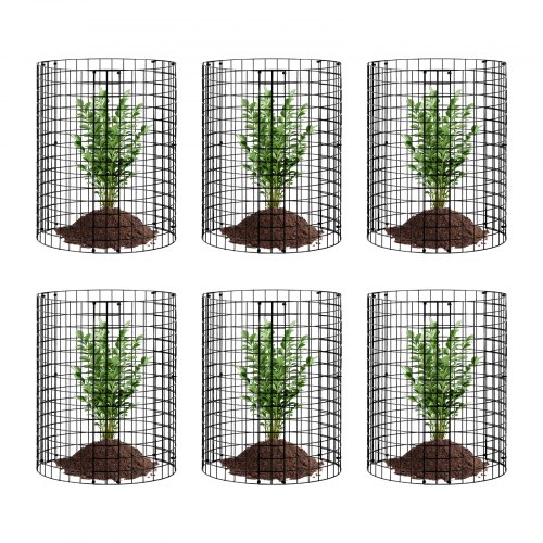 

VEVOR 6 Pack Plant Protector from Animals 12.6'' Dia. x 14'' H Metal Plant Cage