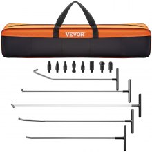 VEVOR 13 PCS Stainless Steel Rods 8 Tapper Heads Paintless Repair Removal Tools