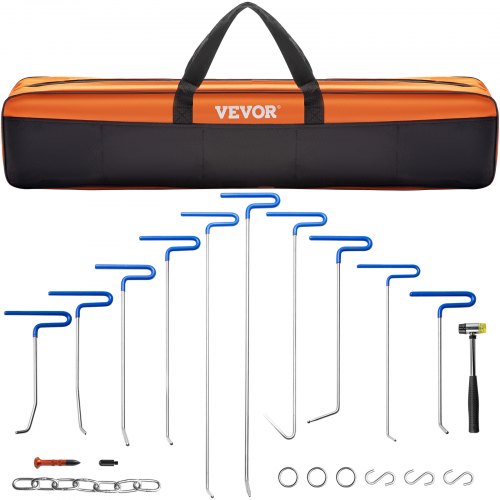 

VEVOR Rods Dent Removal Kit, 20 Pcs Paintless Dent Repair Rods, Stainless Steel Dent Rods, Whale Tail Dent Repair Tools, Professional Hail Dent Removal Tool For Minor Dents, Door Dings And Hail Damage